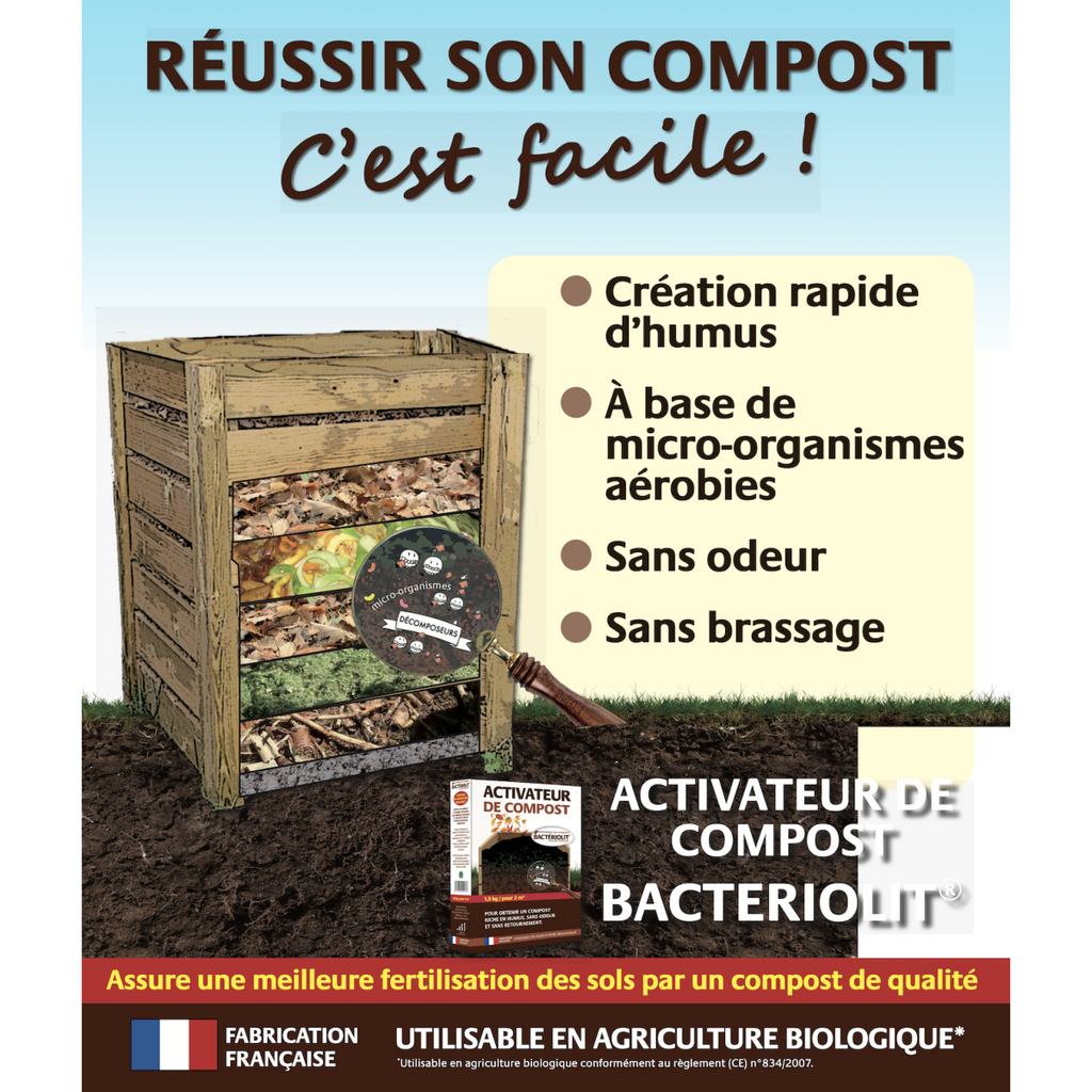 Activateur de compost 100% naturel Bactériolit