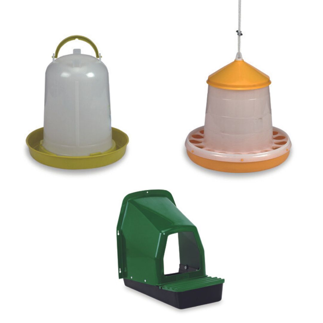 Kit Mangeoire Et Abreuvoir Automatiques Pour Poules INNOLAND - 6 Kg De Nourriture, 8,5 L D'eau, Pieds Et Chaînes Réglables Pondoir Poules Pondeuses Kit Mangeoire Et Abreuvoir Automatiques Pour Poules INNOLAND - 6 Kg De Nourriture, 8,5 L D'eau, Pieds Et Chaînes Réglables Pondoir Poules Pondeuses