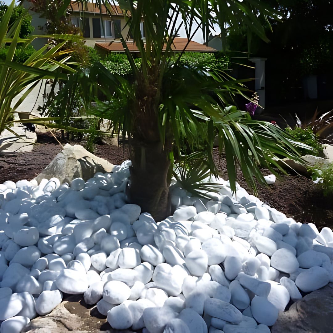 Galets de marbre blanc de Carrare Sac de 25 kg –